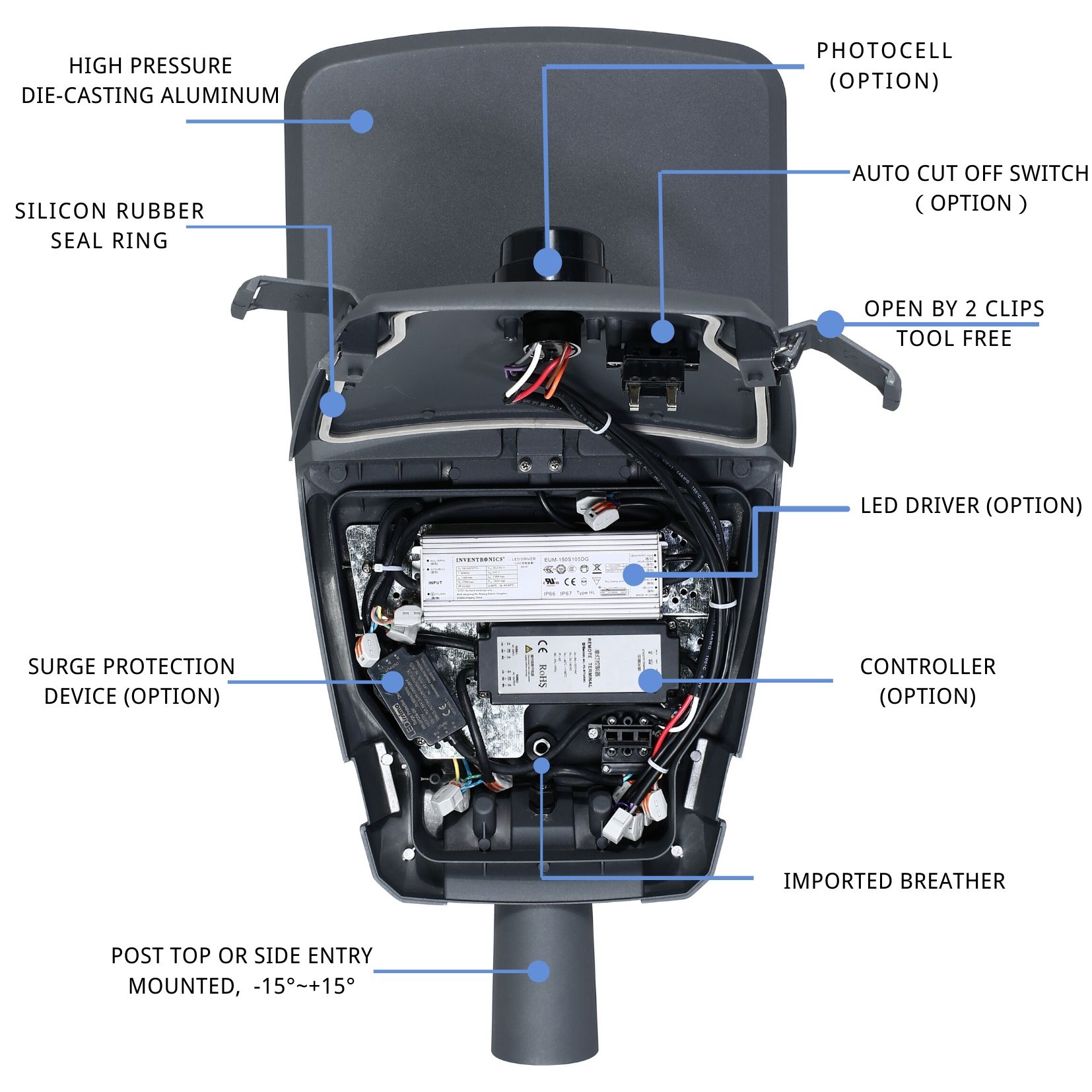 internal structure of LED street light internal structure of LED street light