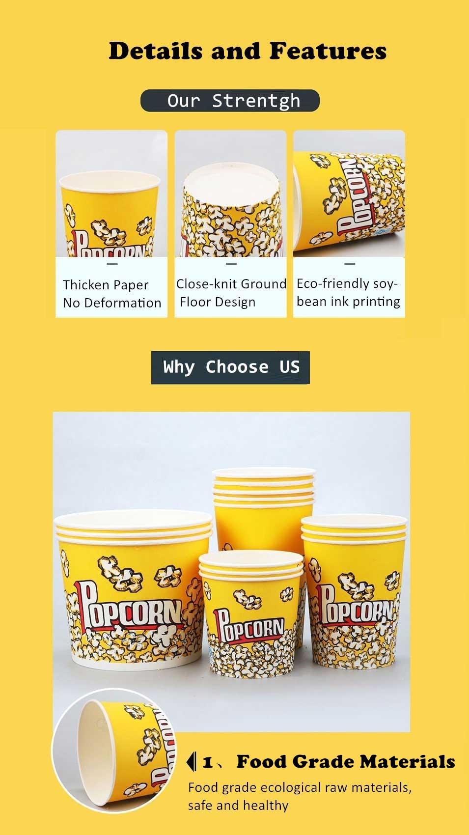 Popcorn Tubs' Details Popcorn Tubs' Details