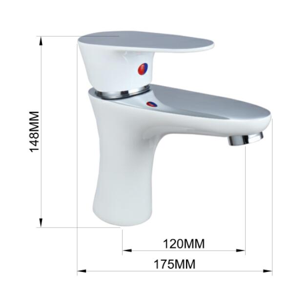 Bathroom white hot and cold water taps Bathroom white hot and cold water taps