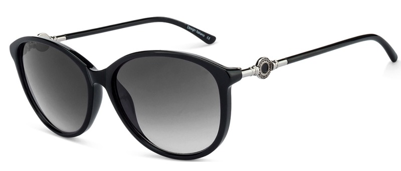 Women Black classic round sunglasses