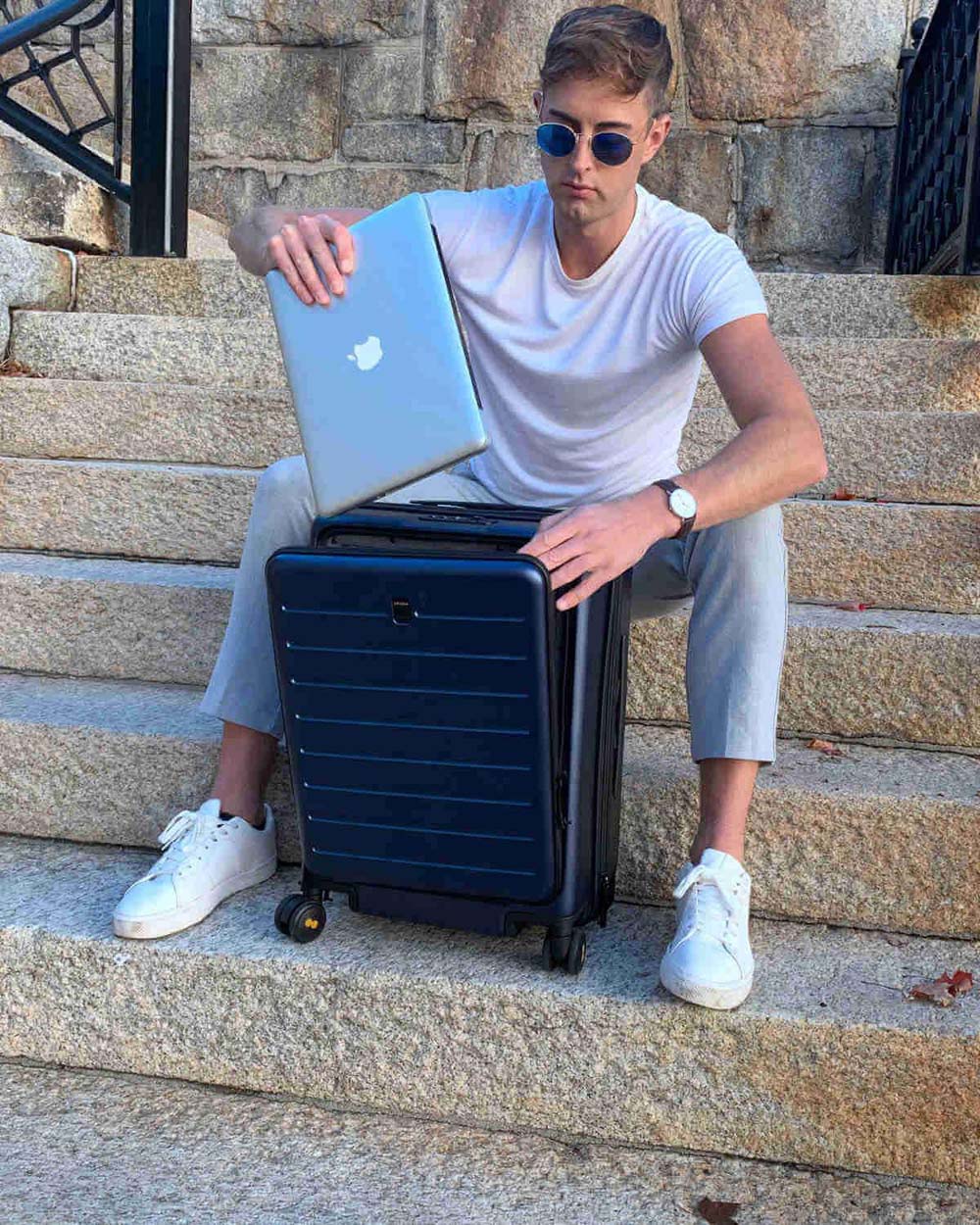 laptop and carry on luggage
