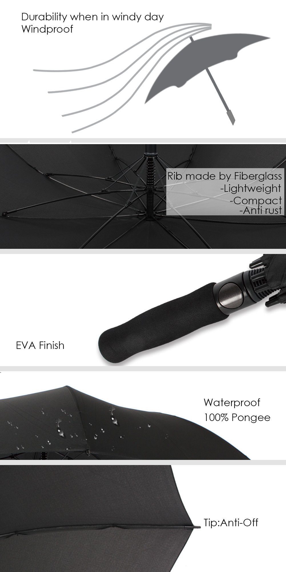 51 In Large Compact Golf Umbrella