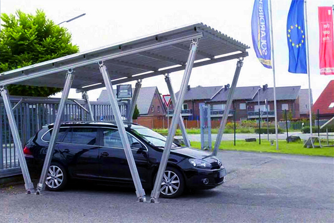 W shape Carport PV Mounting System