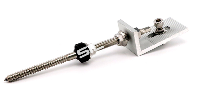 Stainless steel hanger bolt with Aluminum L feet