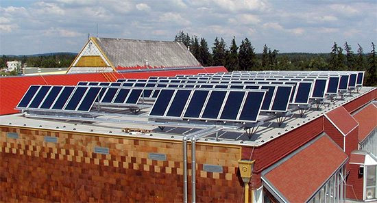 Soalr Panel on Flat Roof Soalr Panel on Flat Roof