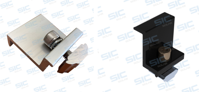 Black aluminum end clamp for solar system Black aluminum end clamp for solar system