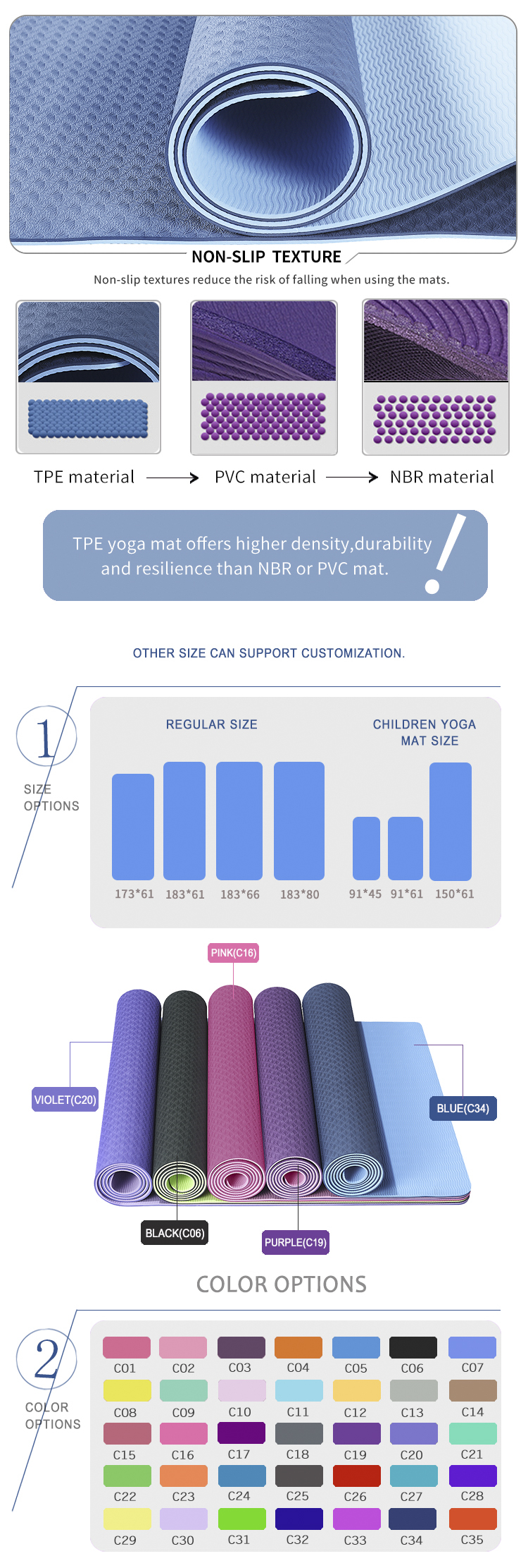 yoga mats tpe