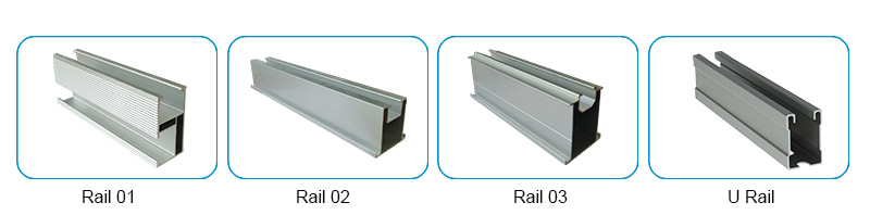 Solar panel mounting rails