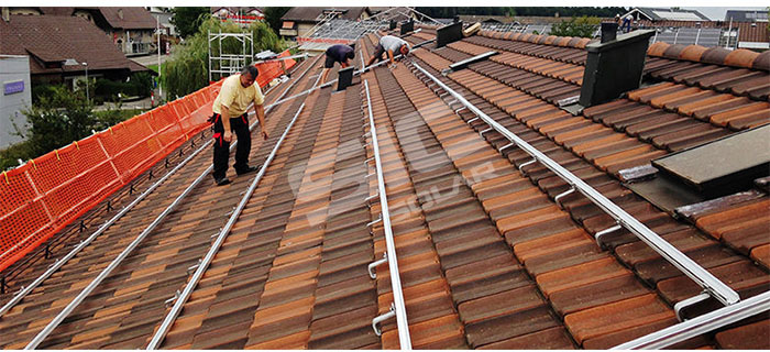 Tile roof solar mounting