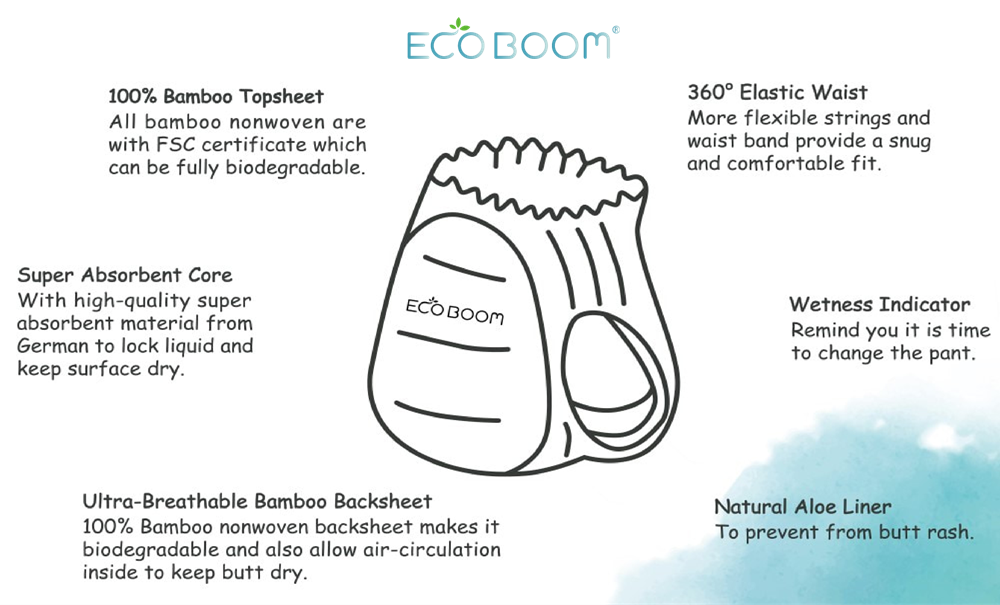 ECO BOOM Bamboo Baby Biodegradable Training Pants