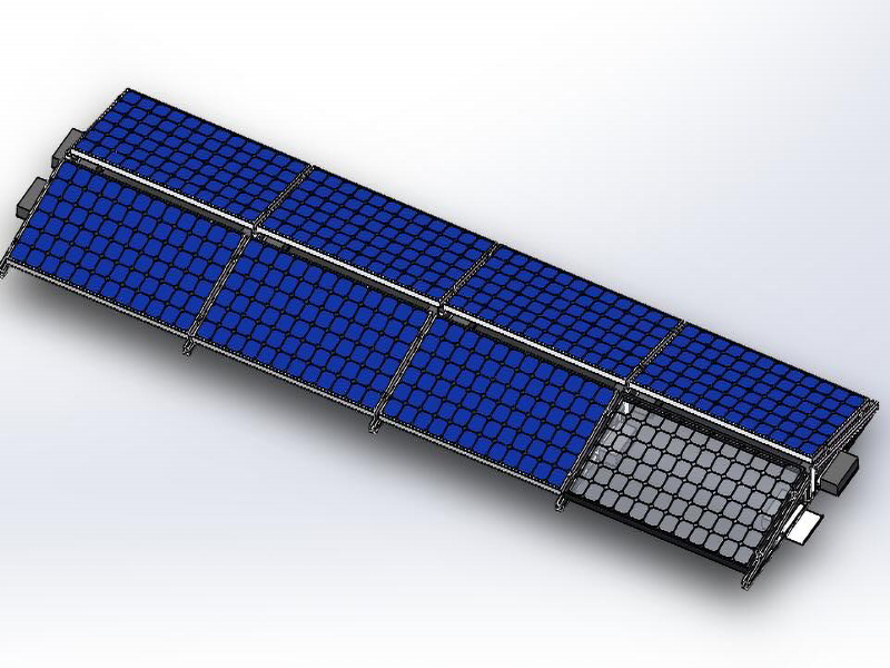 Flat roof ballasted mount structures Flat roof ballasted mount structures