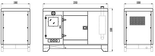 Silent type genrator sets for 50kw Cummins genset diagram