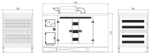 Silent generator diagram for Cummins genset