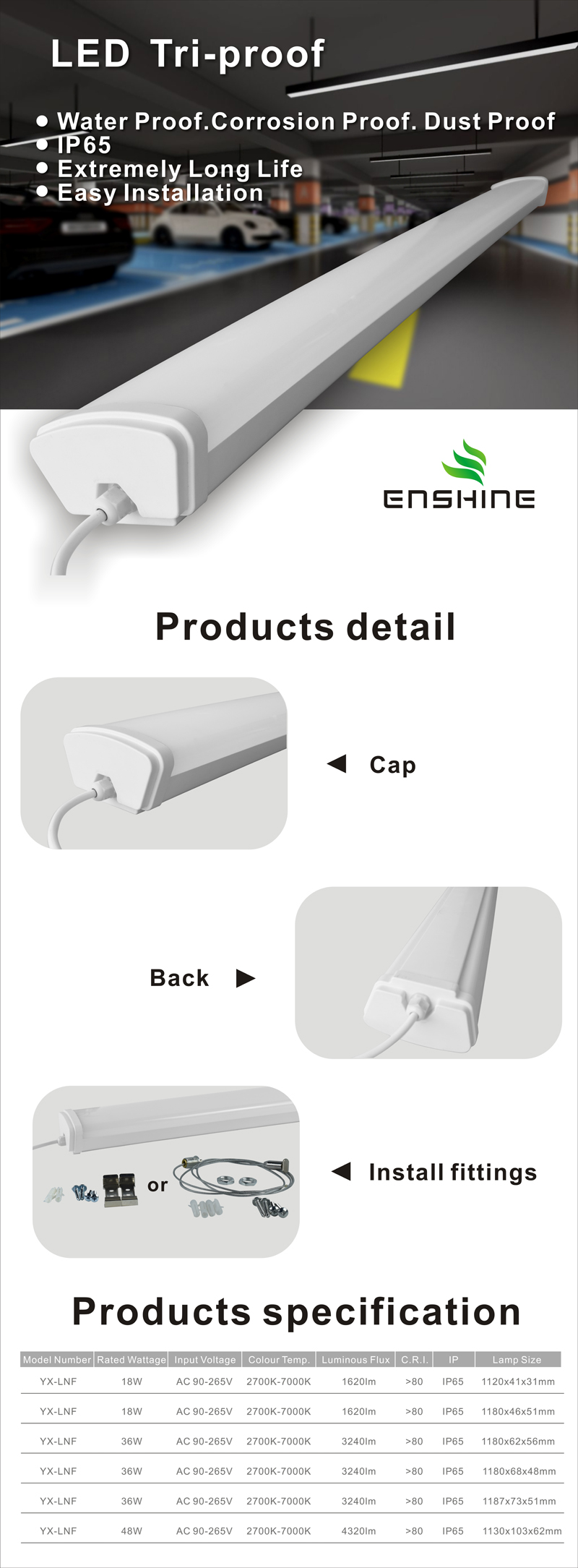 Easy Installation led tri-proof light Easy Installation led tri-proof light