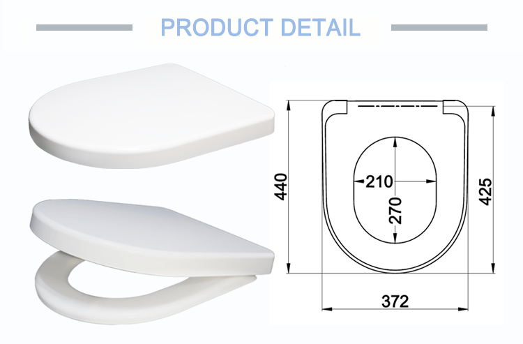 D shape toilet seat