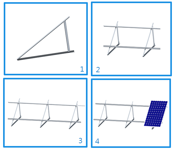 Solar tilt frame Solar tilt frame