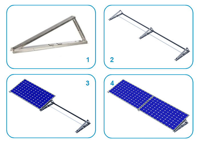 solar ballast installation